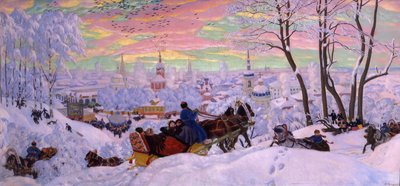 Fastnachtszeit von Boris Mikhailovich Kustodiev